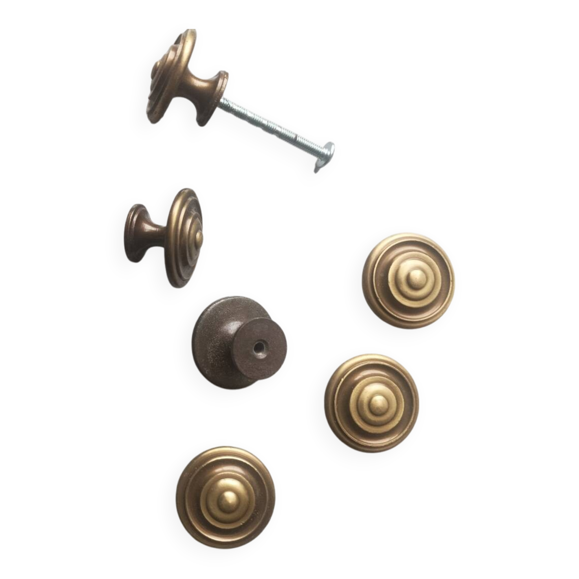 Antique brass drawer knob