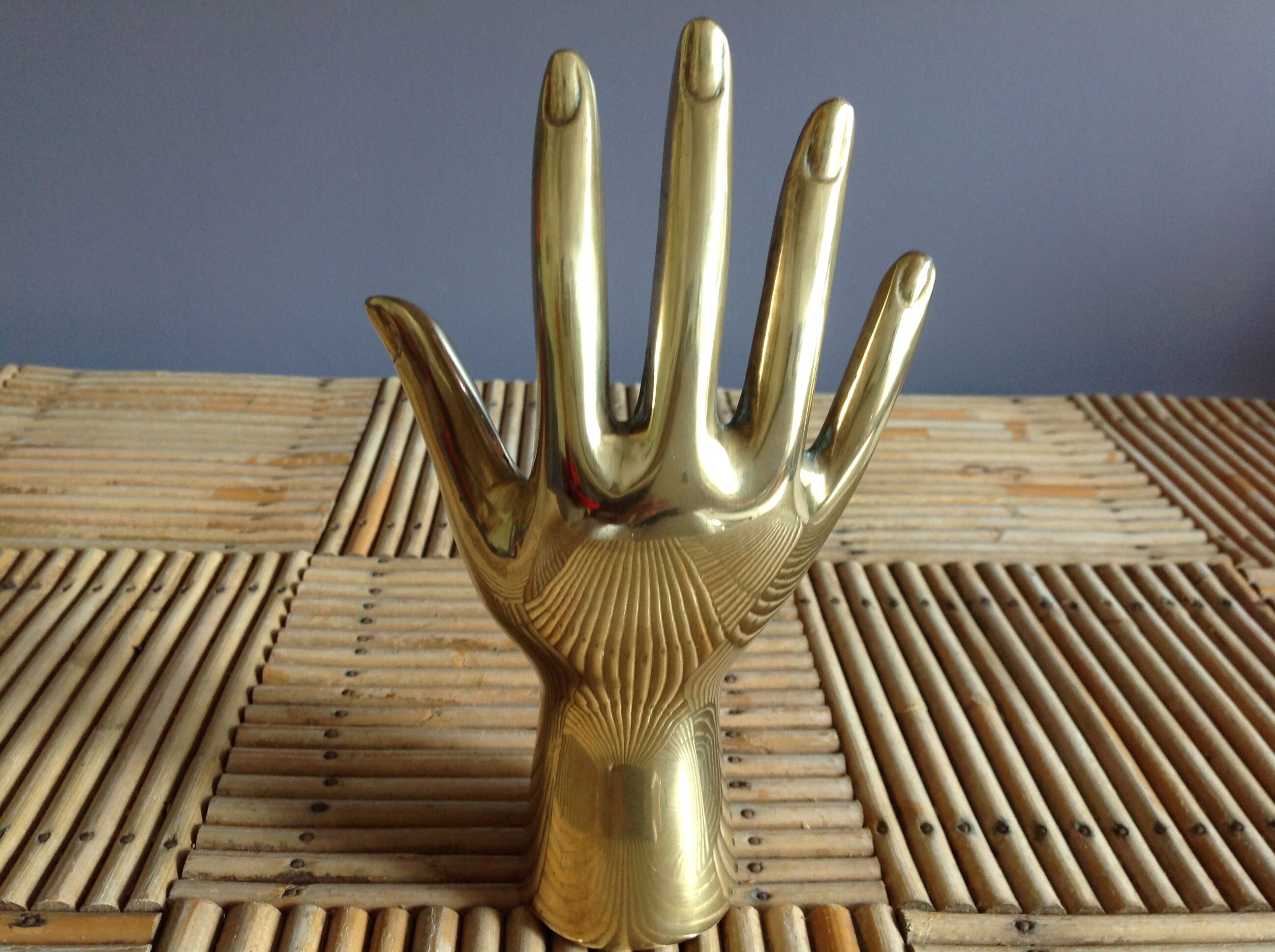 Vintage brass hand