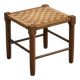 Tabouret scandinave en chêne massif et cordelette de papier 1960