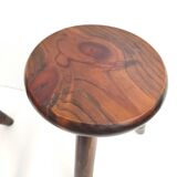 Pair of wooden tripod stools