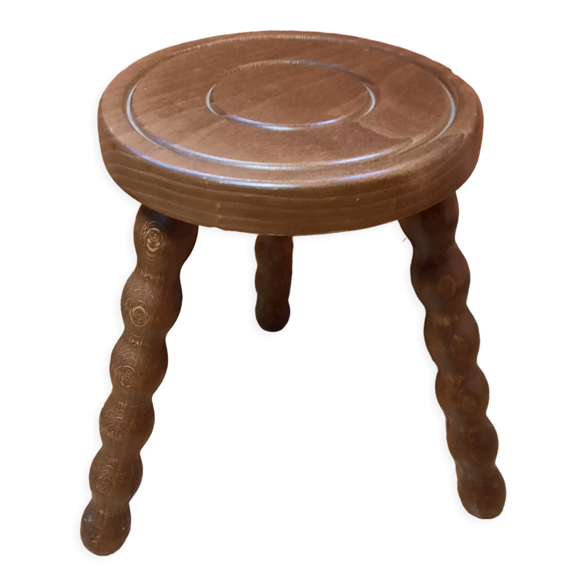 Wooden tripod stool