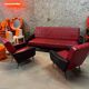 Canapé et 2 fauteuils vintage pied compas