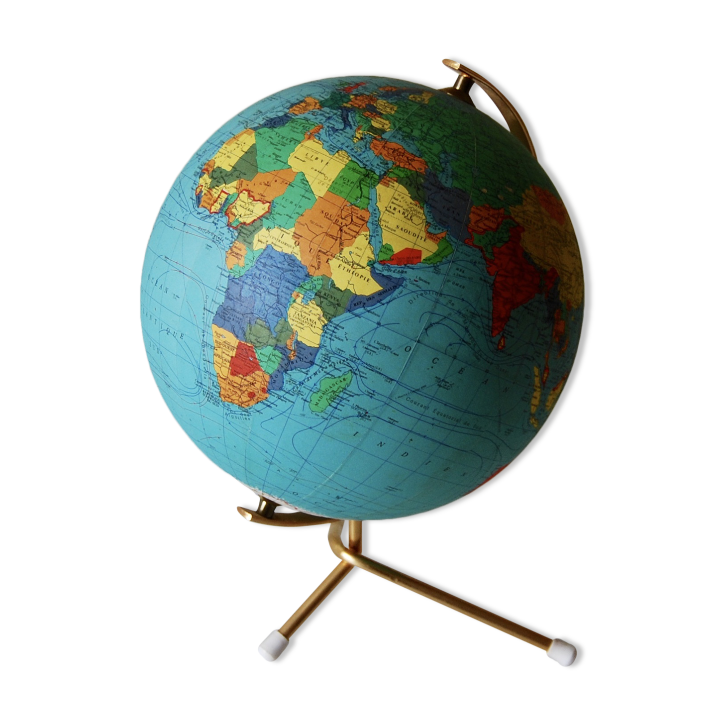 Globe terrestre vintage 1965