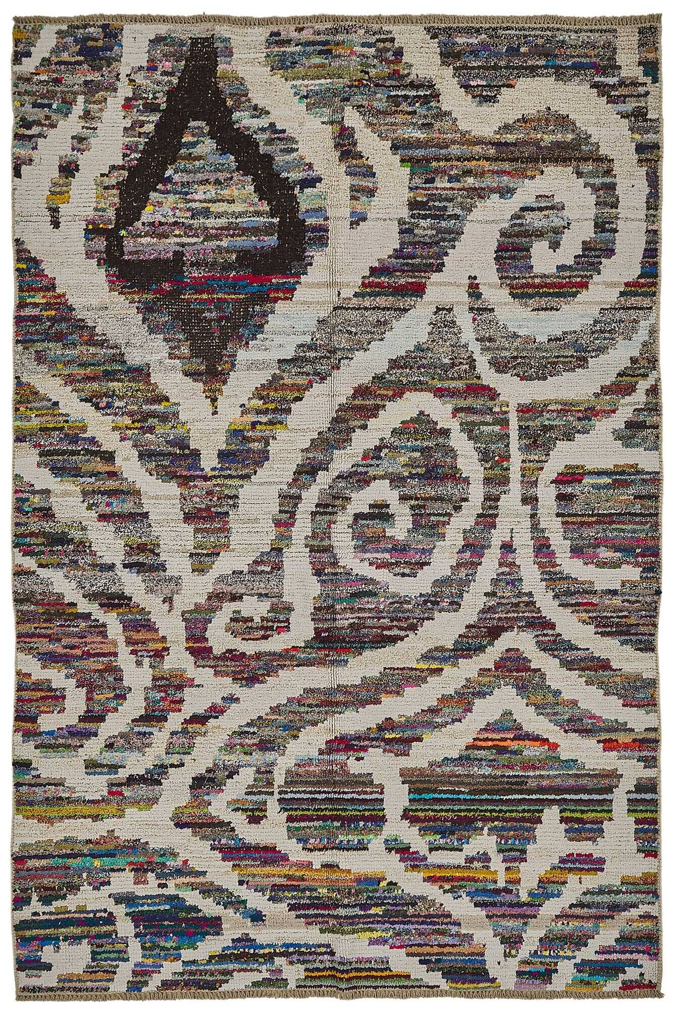Handwoven Turkish Recycled Boho Rug 173 cm x 254 cm
