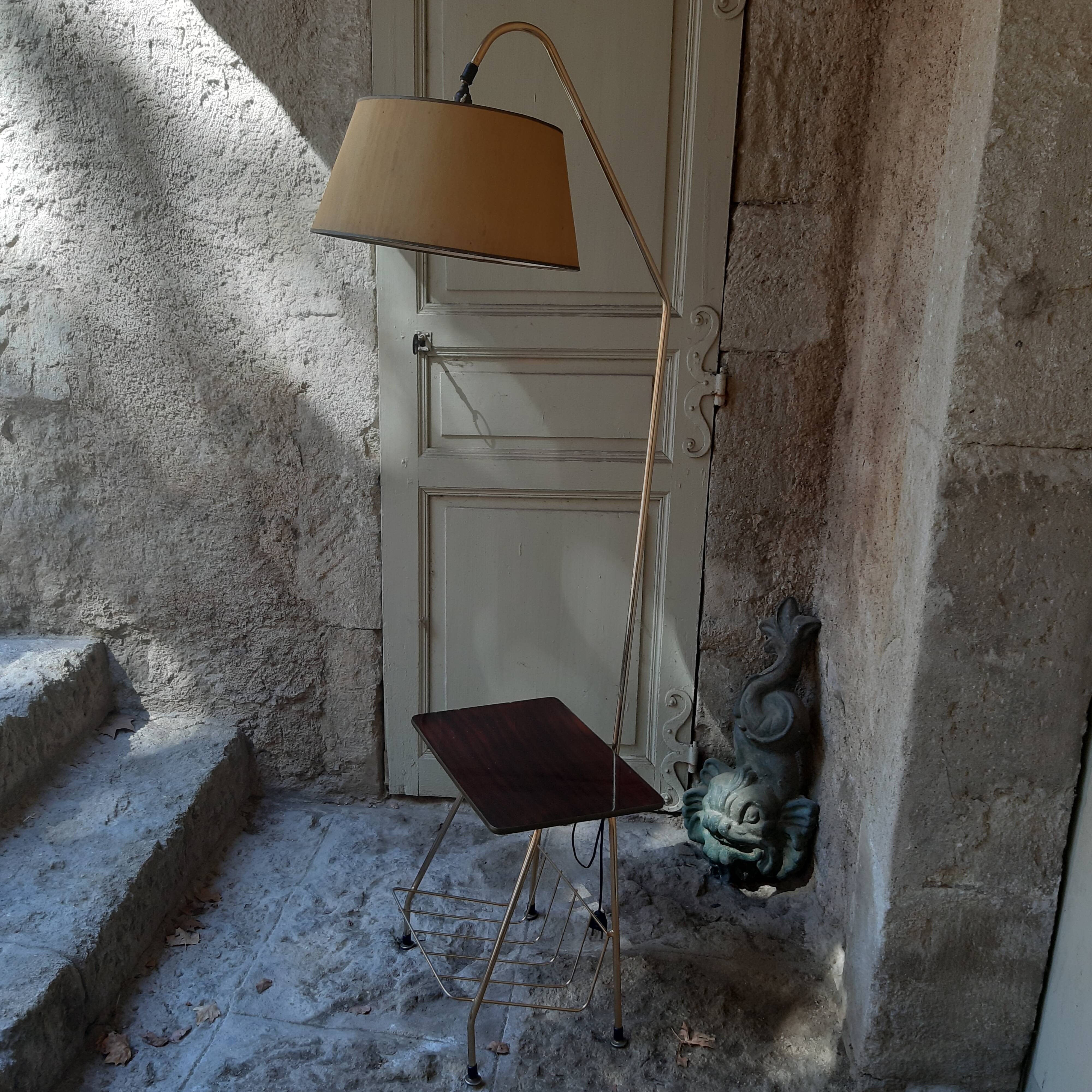 Old brass floor lamp 1950