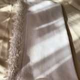 Linen tablecloth hand embroidery monogram an