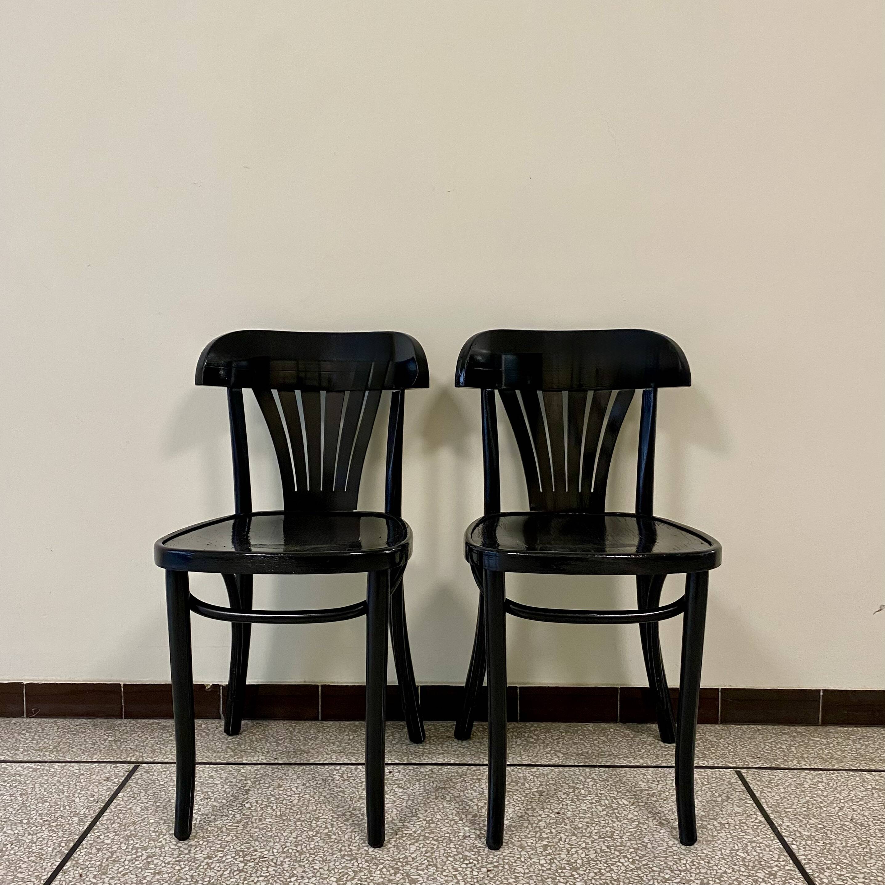 Black bistro chair x2