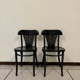 Chaise bistrot noire x2