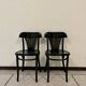Black bistro chair x2