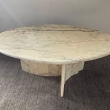 Vintage Carrara marble coffee table