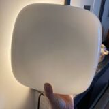 Square opaline wall light