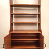 Vintage bookcase 1960 compass feet Scandinavian style