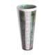 Striped green vase by Faiencerie Thulin, Belgium 1950s.