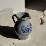 Large blue West Germany pitcher