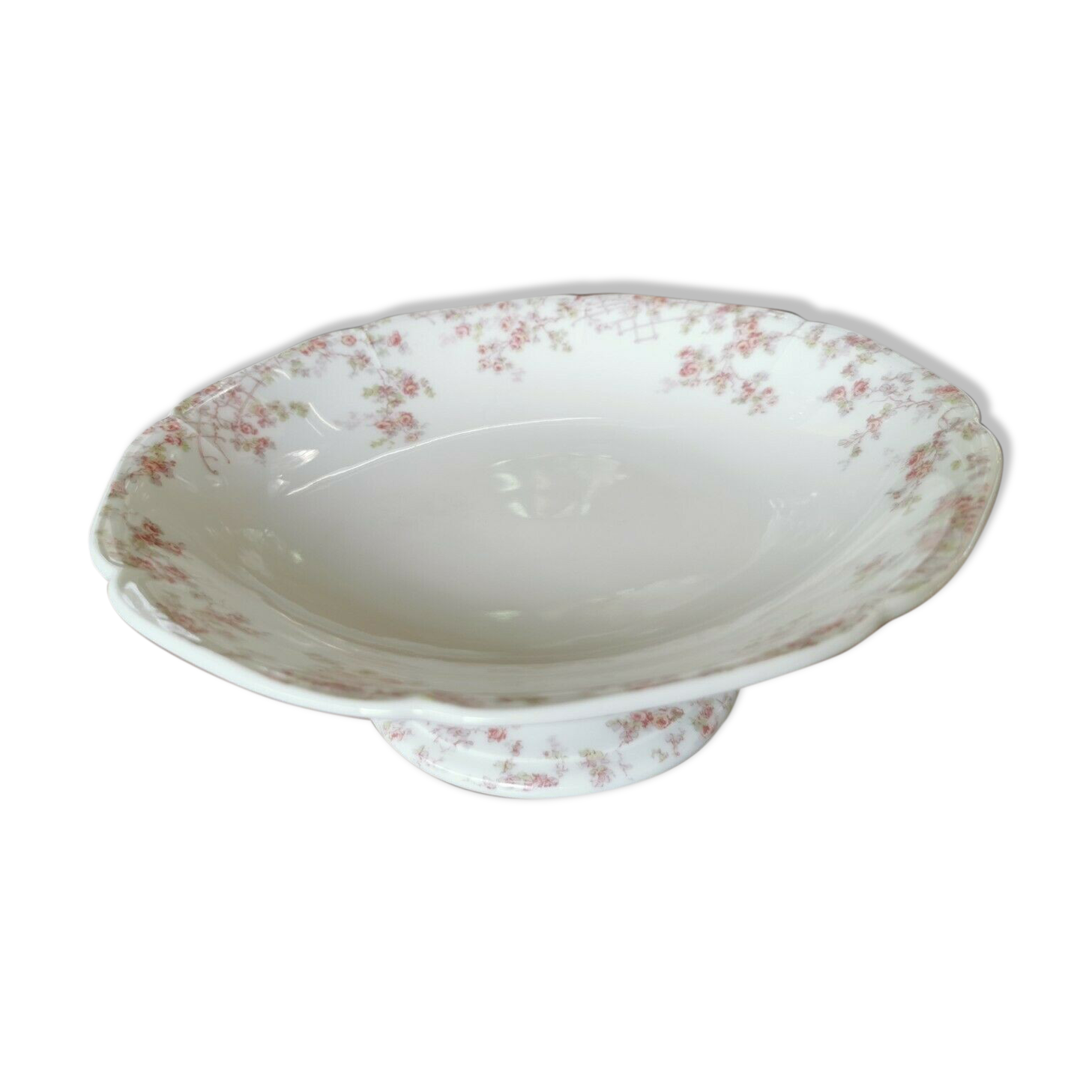 Limoges porcelain compotier present Franck Haviland decorated