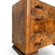Walnut burl commode, Italian Art Deco, 1940s.