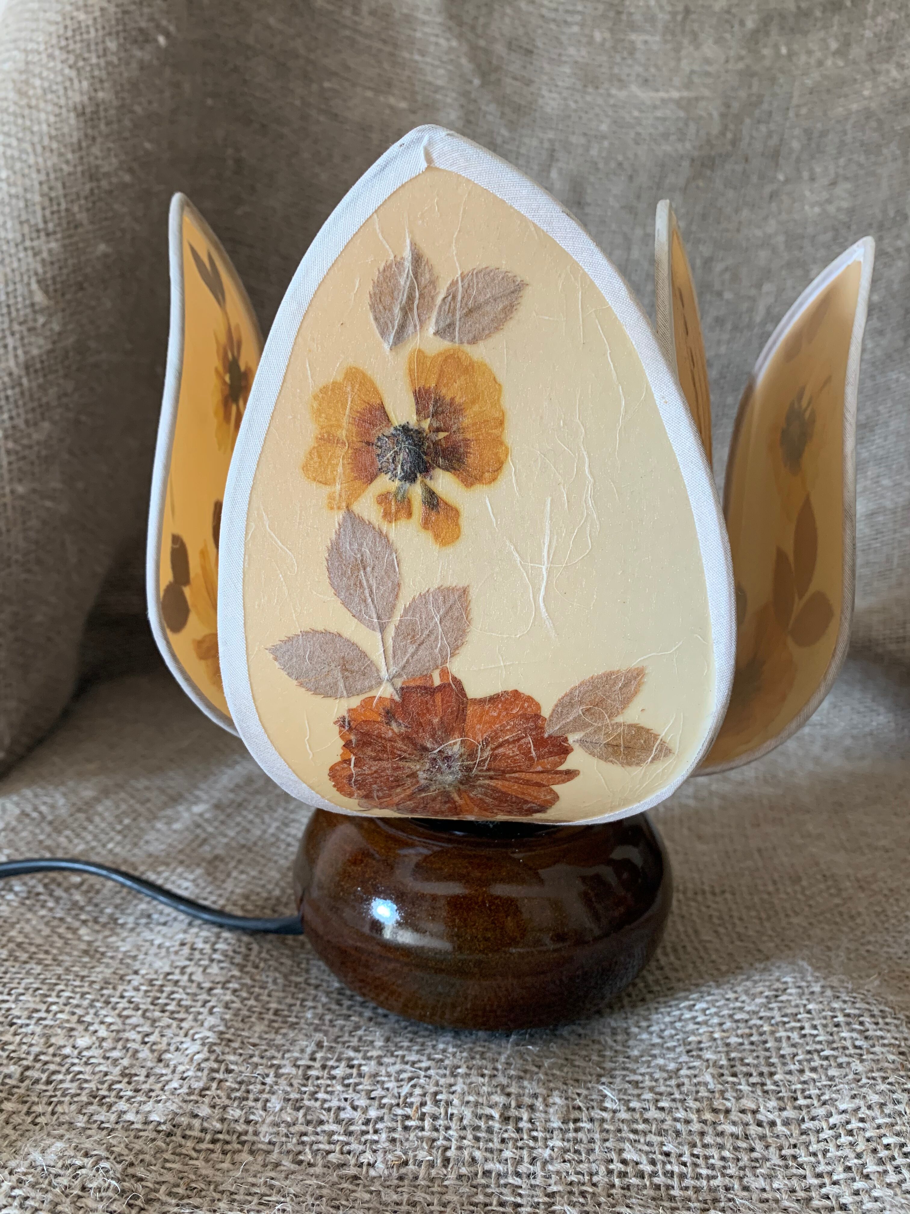 Vintage stoneware lamp