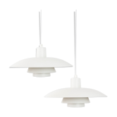 Paire de suspensions vintage danoises PH 4/3 de Poul Henningsen, Louis Poulsen, Danemark, 1966