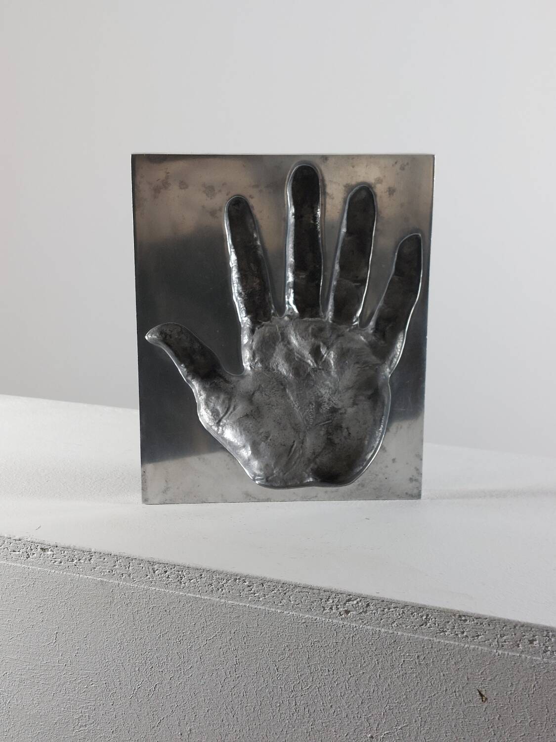 Aluminium sculpture of the protophotographic artwork by Ron Adzak.