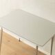 Vintage kitchen table with light grey Resopal and chrome, 1950s