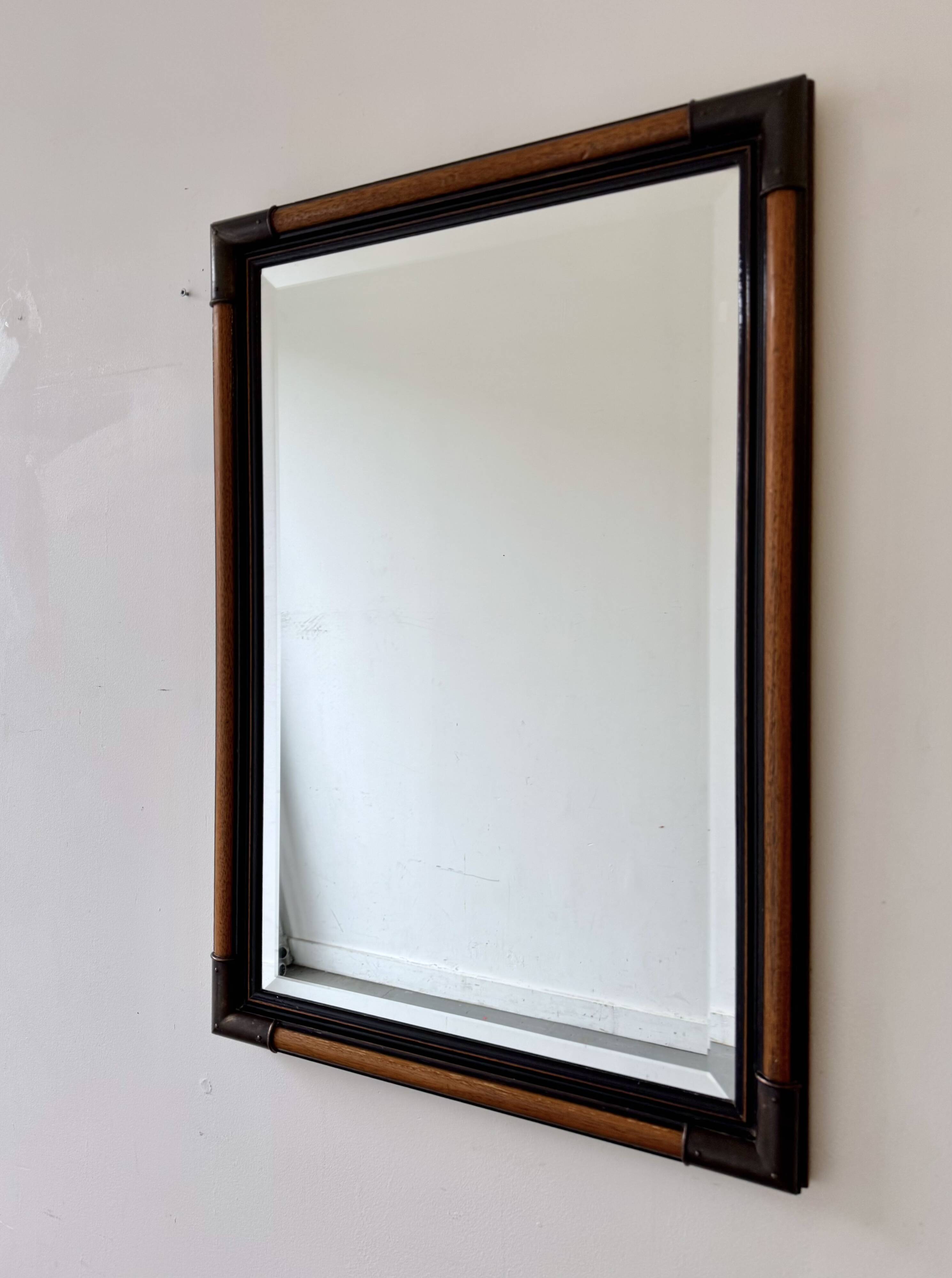 Vintage Bevelled Wall Mirror Campaign Style