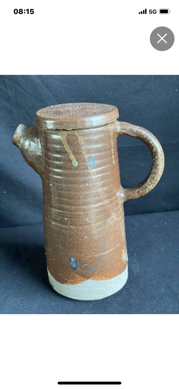 Large pot, old stoneware coffee pot