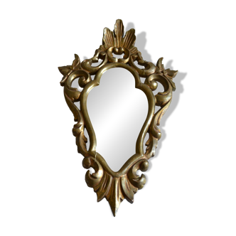 Baroque mirror carved and gilded wood frame