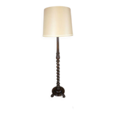 Lampadaire Chippendale du début du 20e siècle sur base en bois brun