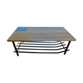 Table basse en bois céramique et metal  vintage 1960.