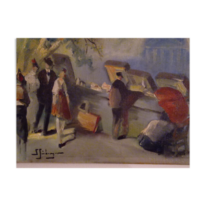 Tableau scène de rue animée