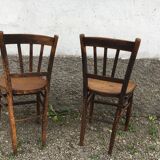 Pair of bistro chairs made of beech wood