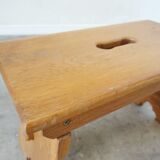 Vintage Wooden Footstool: Handcrafted Yugoslavian Pruchka, 1960s