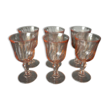 Suite of 6 wine glasses