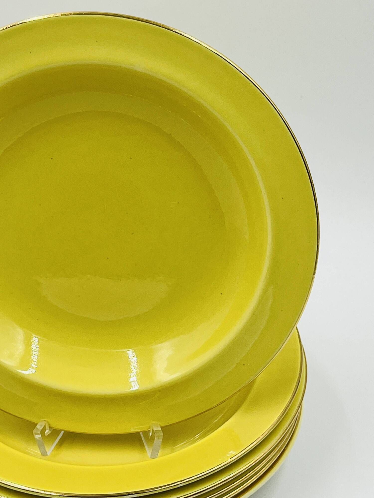 Set of 6 Keralux Boch deep plates