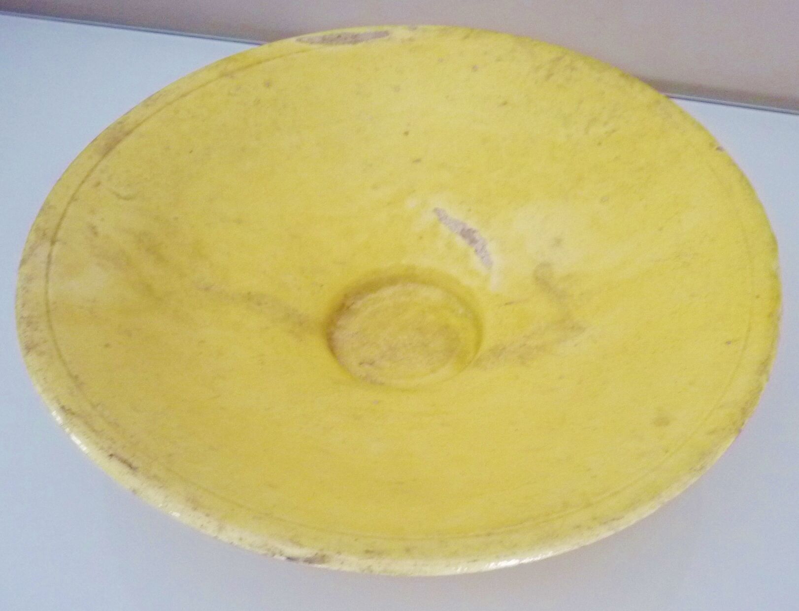 Dish, old omelette turn, nineteenth, glazed terracotta, south of the France