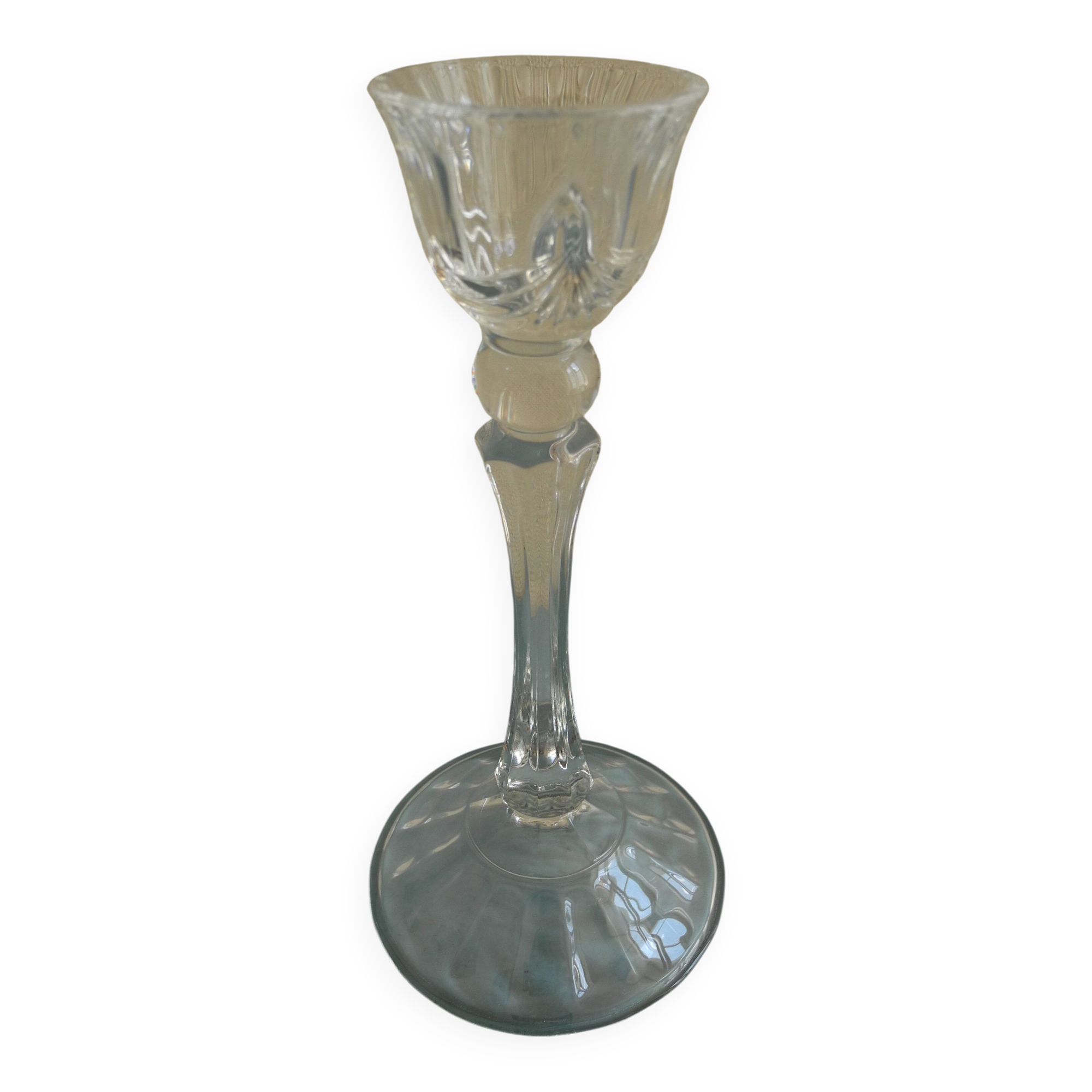 old crystal candlestick candleholder