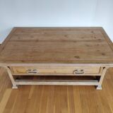 Wooden coffee table with drawer