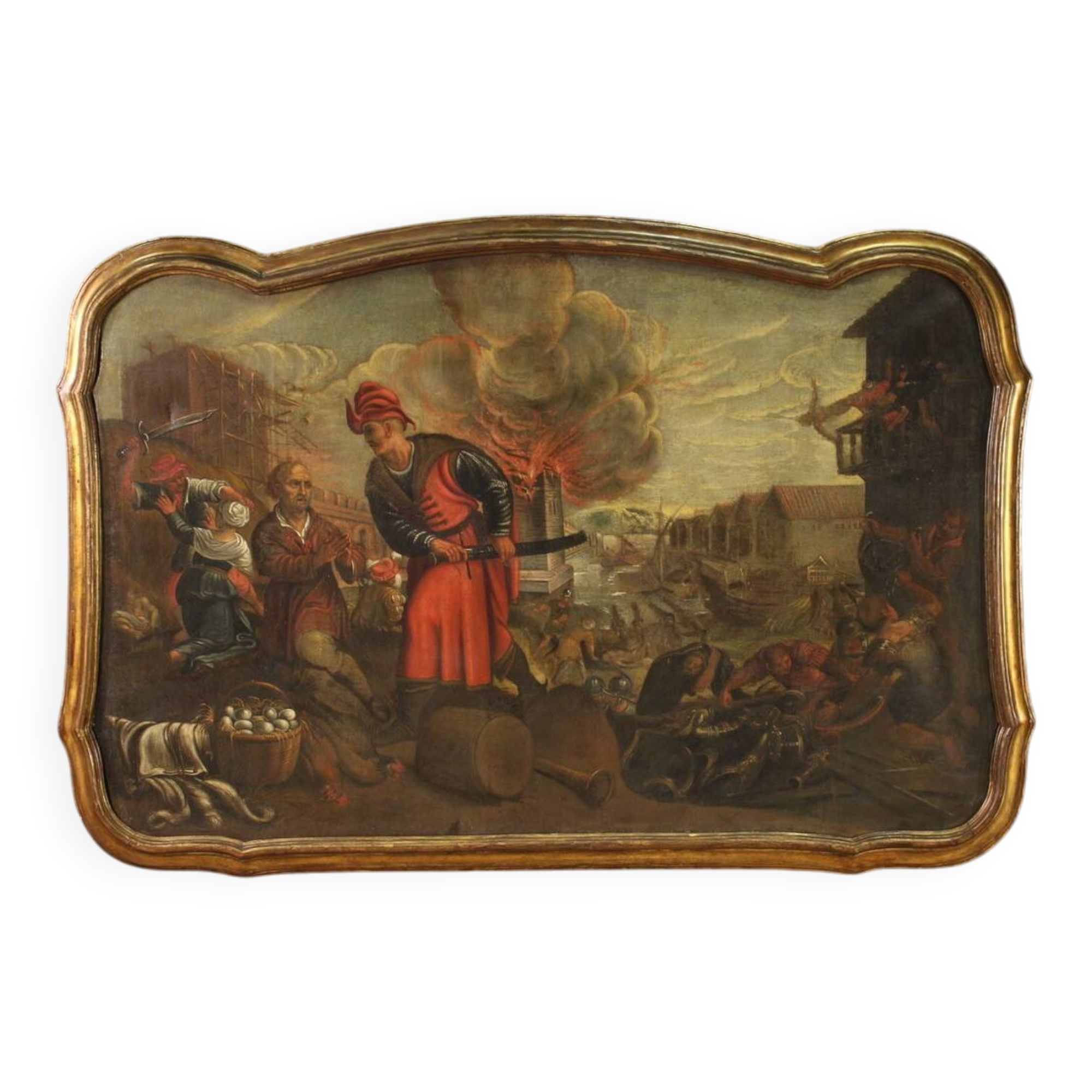 Peinture du XVIIe siècle, le pillage de la ville