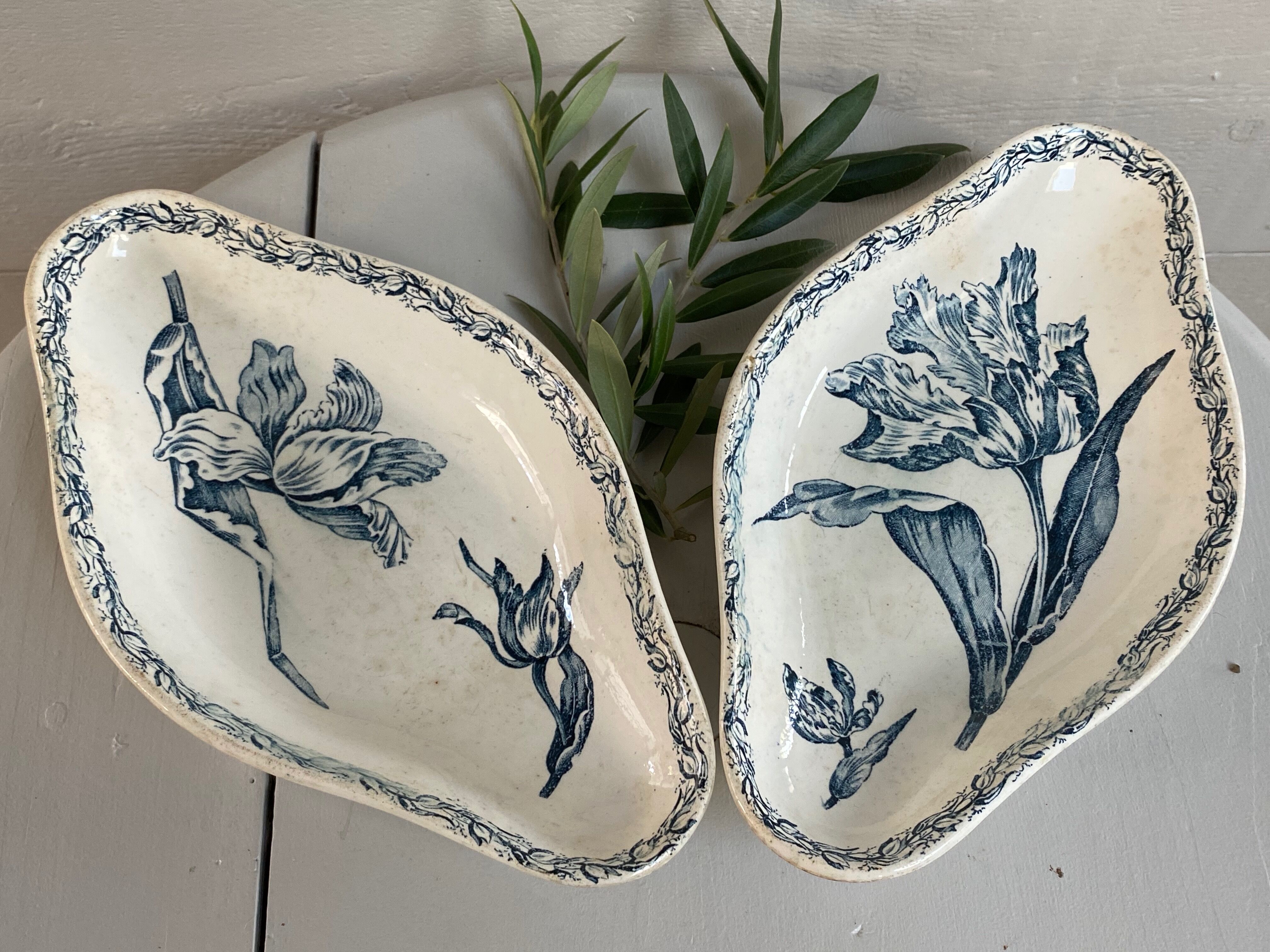 Old earthenware dish kg luneville