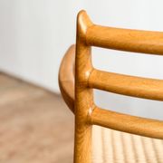 Fauteuil rare modèle 62 par Niels O. Møller en chêne, Danemark