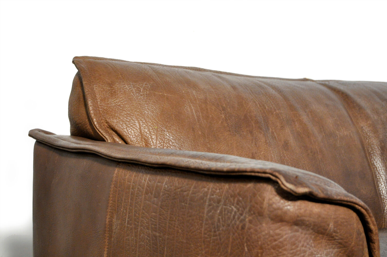 Neck leather 2-seater sofa by Hugo de Ruiter for Leolux, 1970s Netherlands