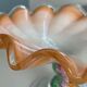 Vintage Murano glass wavy multicoloured centrepiece bowl