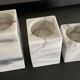Trio Of marble candle holders from the 70s