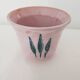 Ceramic flowerpot vase with rooster design - signed yvon roy durtal vallauris