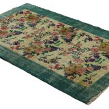 Turkish Anatolian Handmade Vintage Area Rug 194 cm x 109 cm