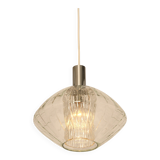 Large glass tulip-shaped pendant light by Cosack, Germany, 1970s.