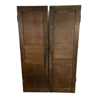 Pair of oak closet door