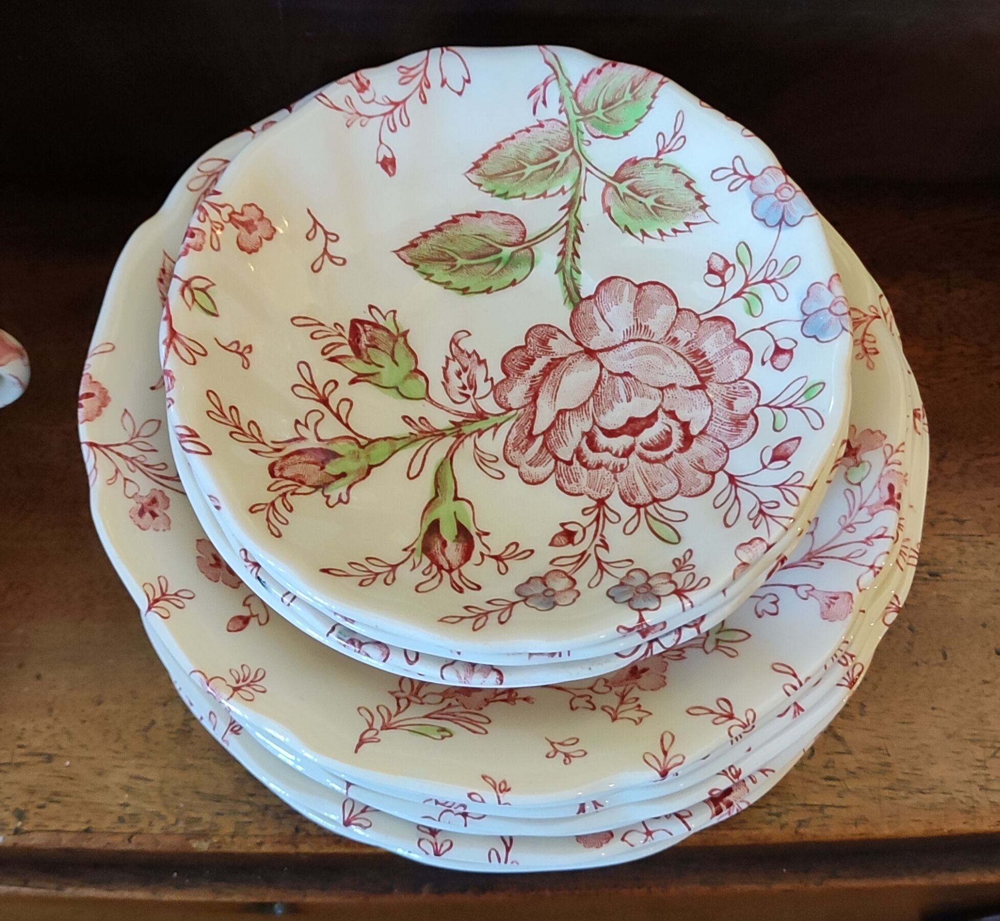 Old English Tea Set Johnson Bros Model Rose Chintz Selency