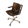 Office chair in chrome steel and leather edition Apelbaum 1970