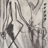 Abstract painting on contemporary canvas expressionism modern German art